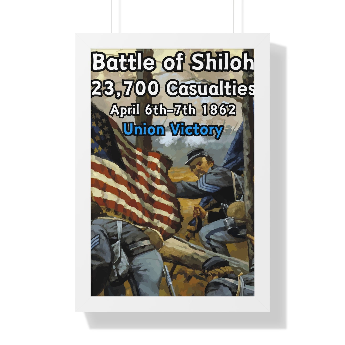 Gerahmtes Poster Historische Schlacht von Shiloh