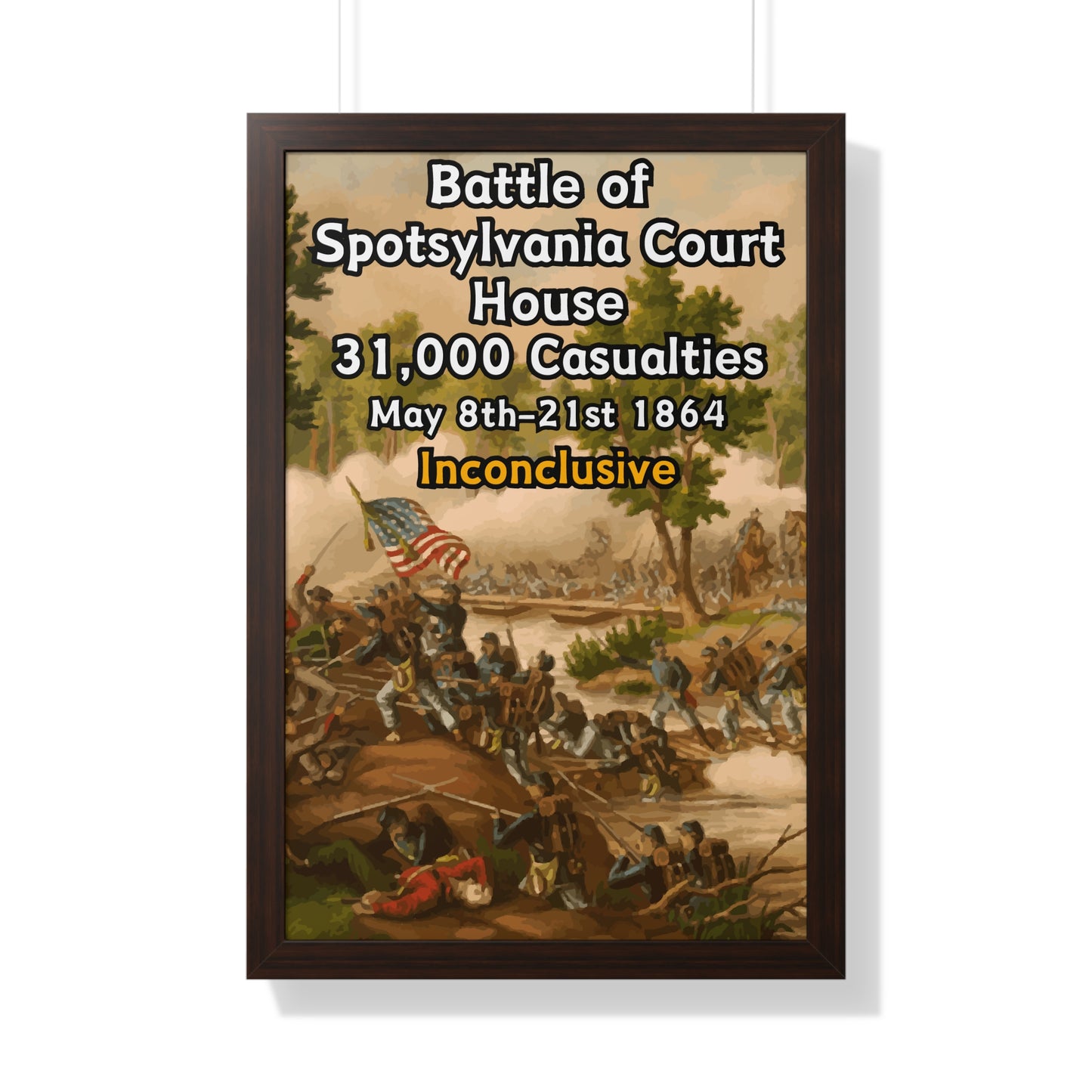 Historical Battle of Spotsylvania Court House Framed Poster