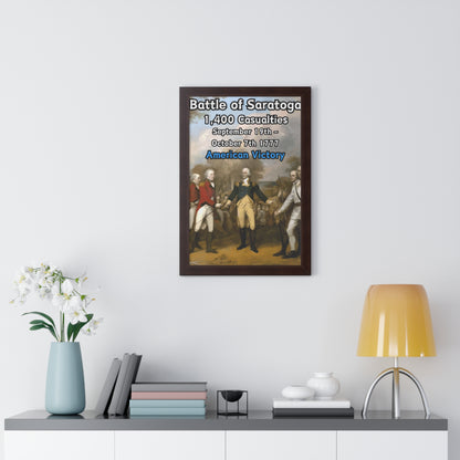 Historical Battle of Saratoga Framed Poster