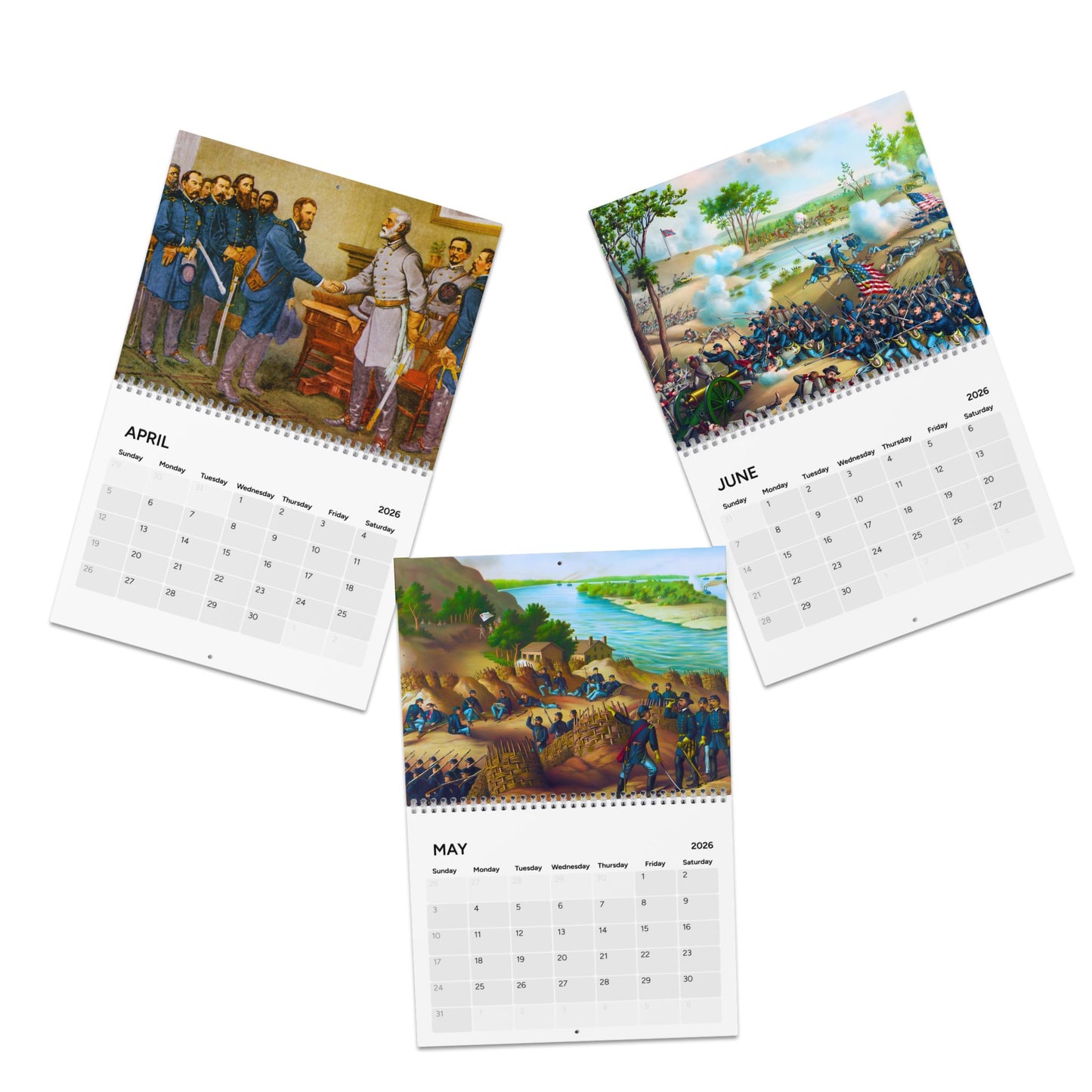 Civil War 2026 (Grid Style) Calendar