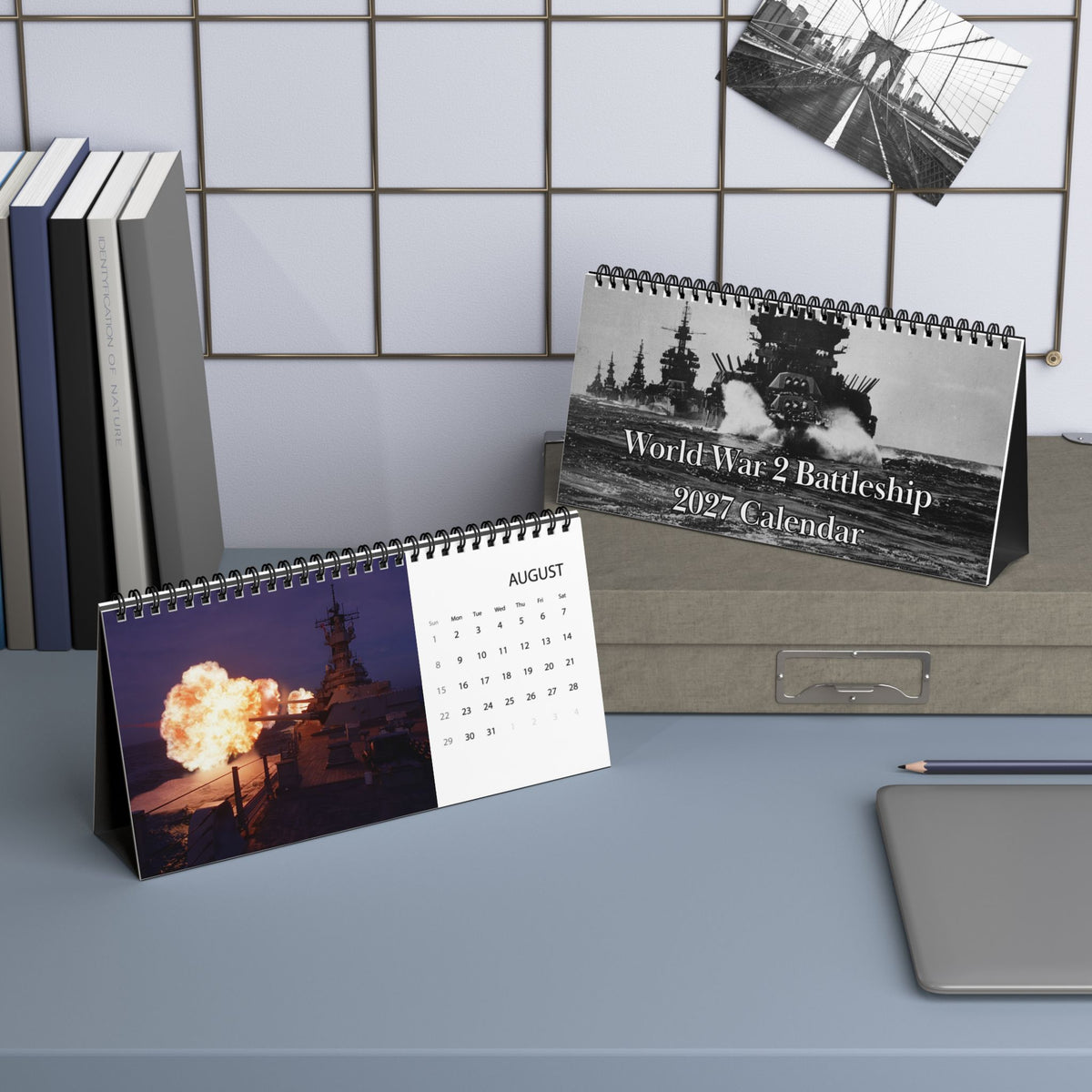 World War II Battleships 2027 Desktop Calendar