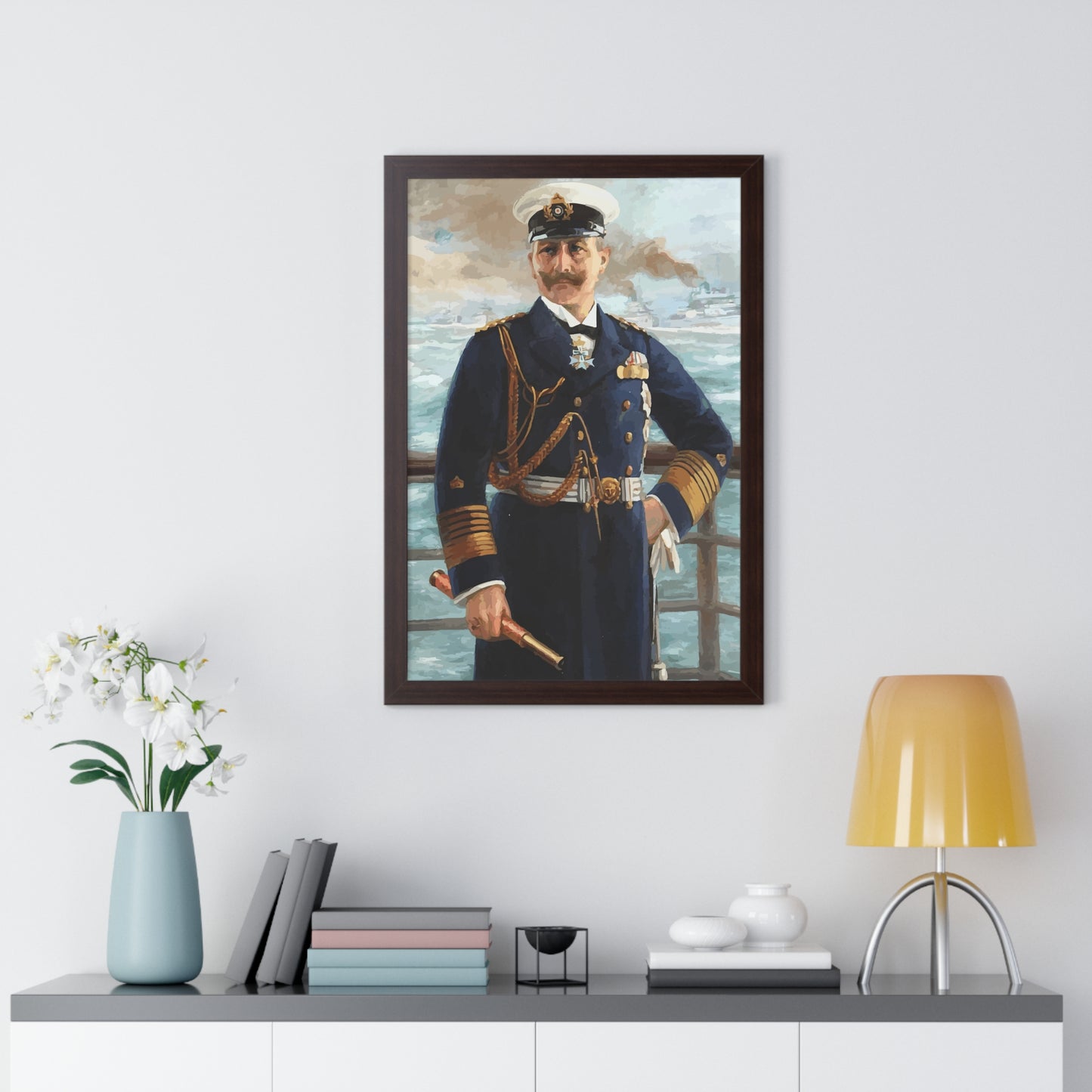 Kaiser Wilhelm II as Grand Admiral Framed Painting Poster