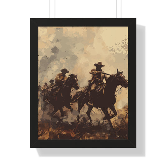 Historical Cowboy Framed Poster