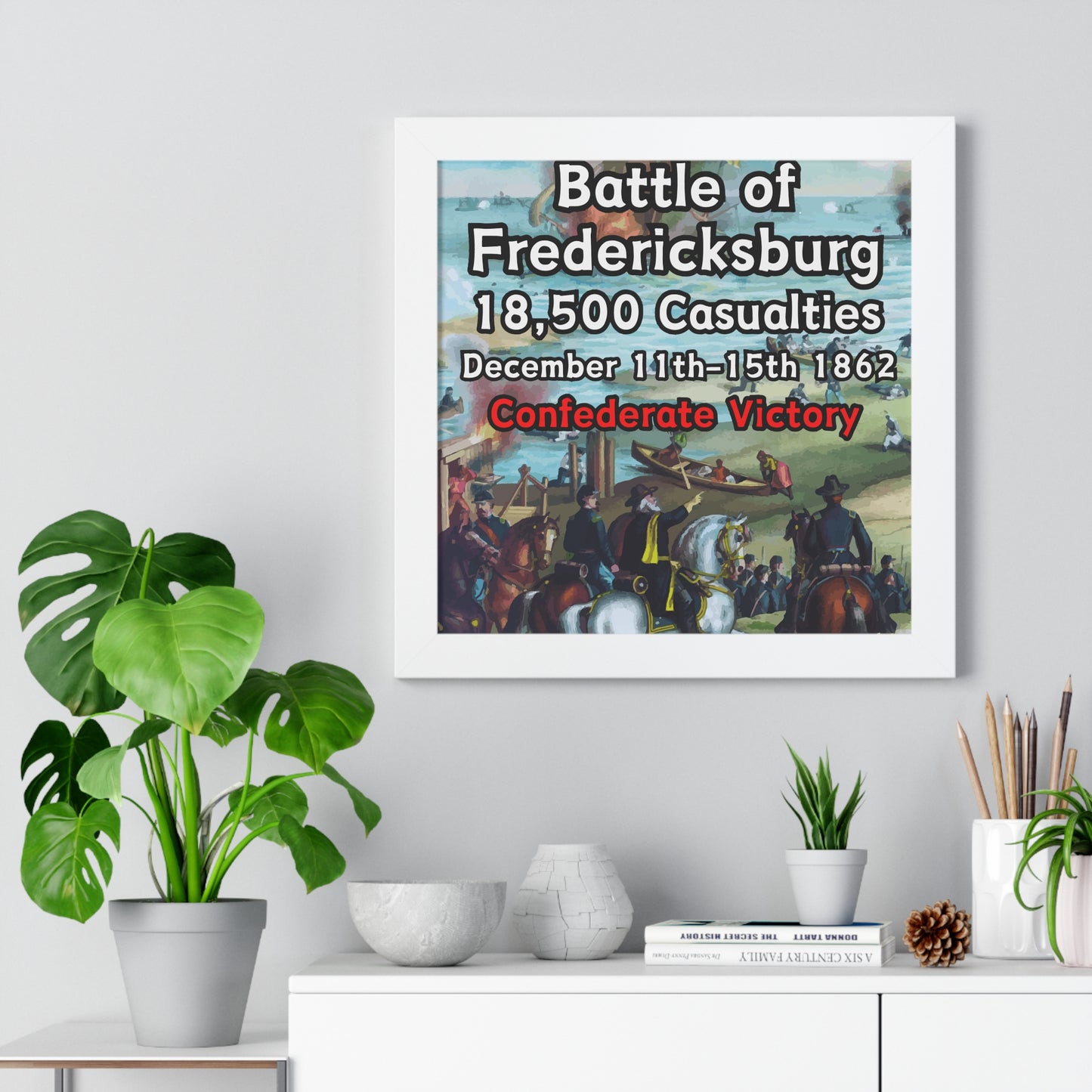 Historical Battle of Fredericksburg Framed Poster