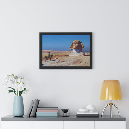 Napoleon Bonaparte in Egypt before a Sphinx Framed Painting Poster