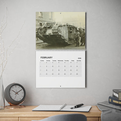 Tanks Throughout History 2026 (Grid Style) Calendar
