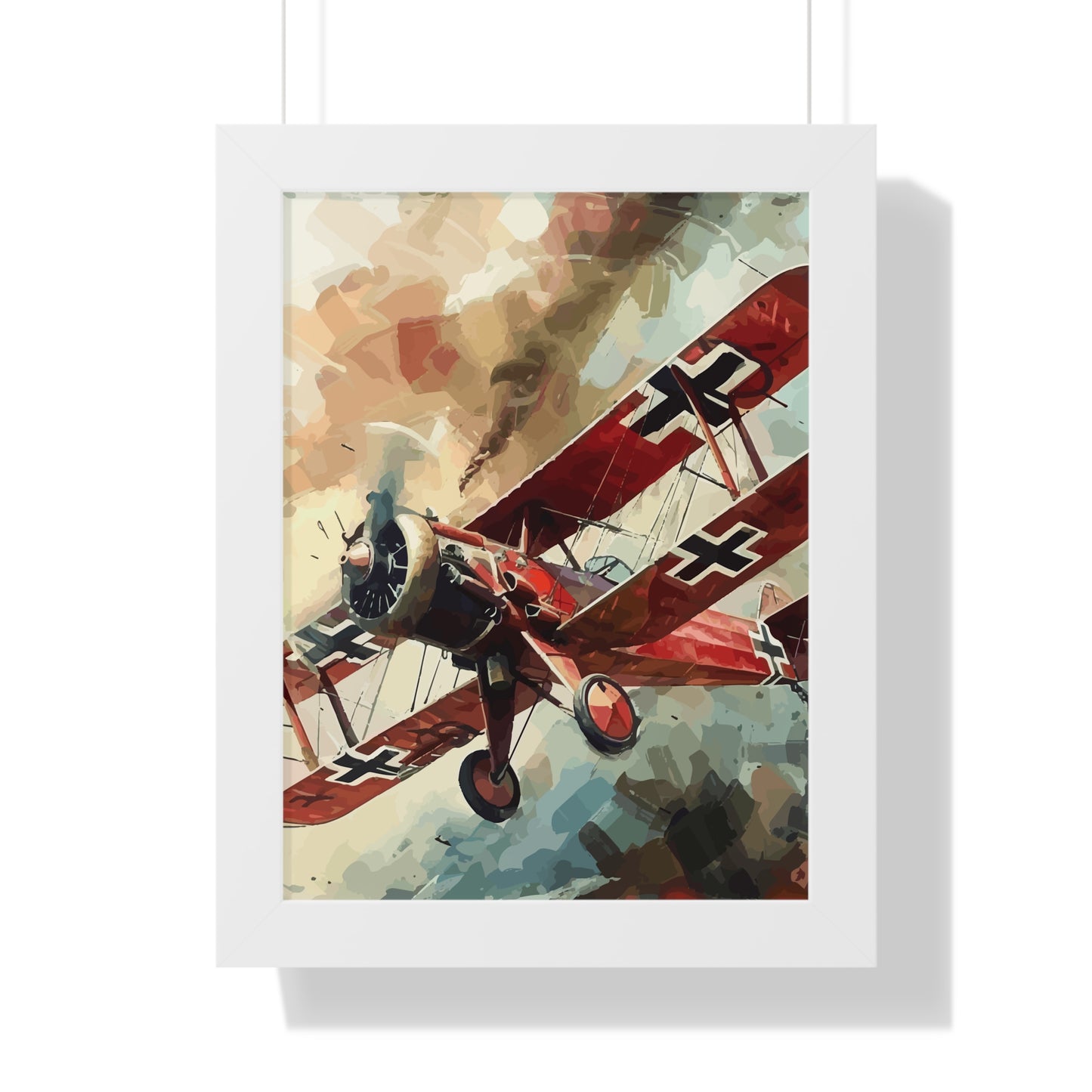 Gerahmtes Poster Red Baron Flugzeug