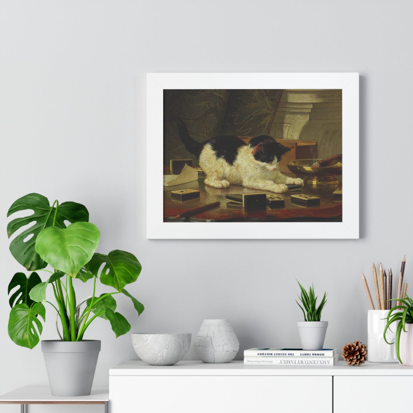 Kitten's Game Framed Painting Poster