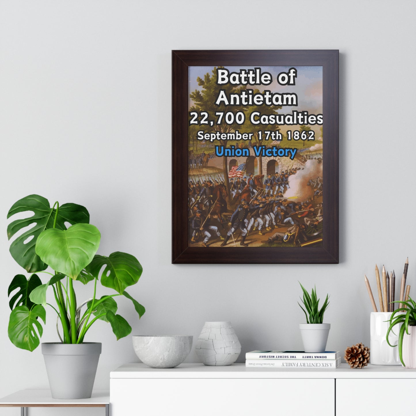 Historical Battle of Antietam Framed Poster