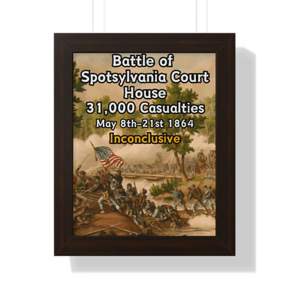 Historical Battle of Spotsylvania Court House Framed Poster