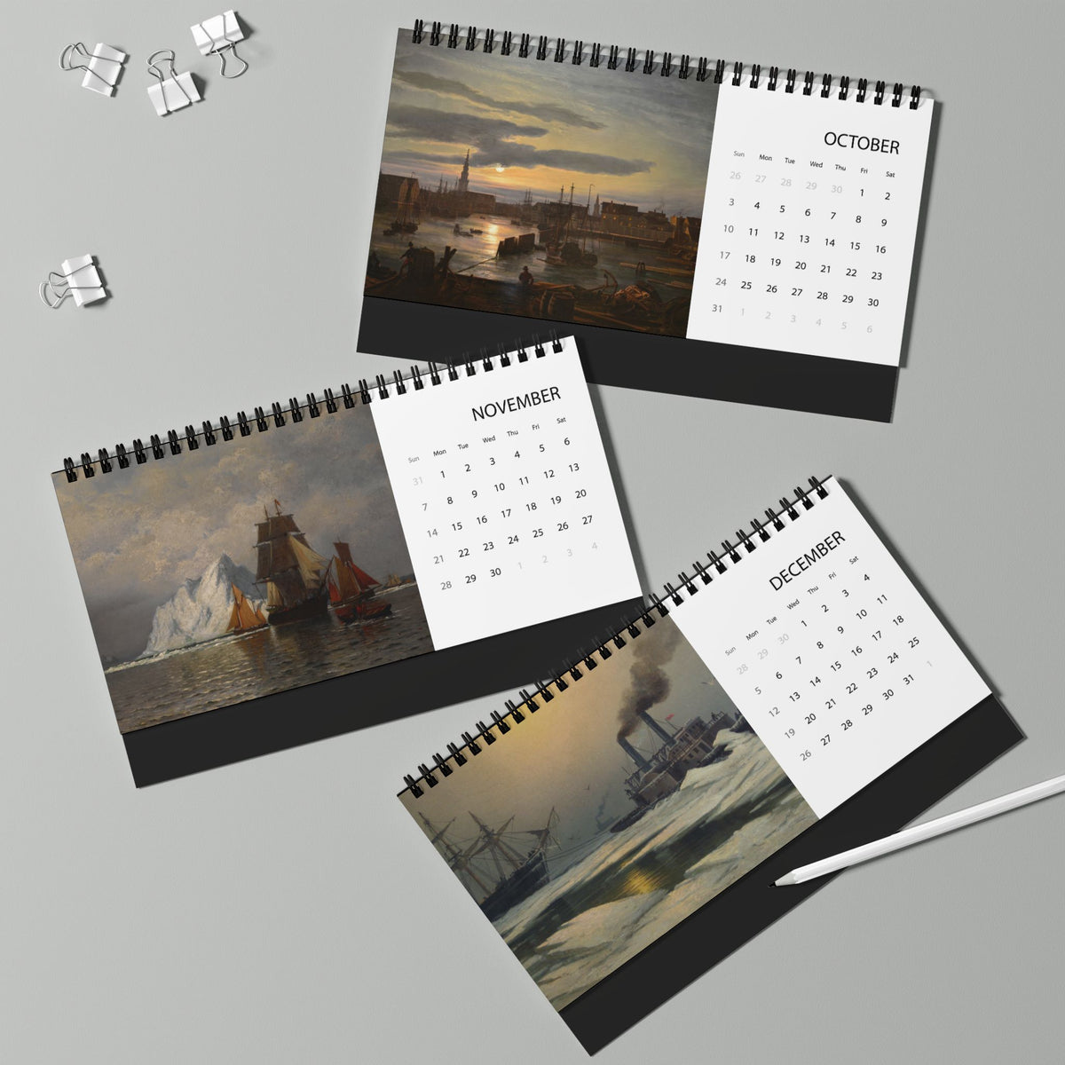 Maritime Art 2027 Desktop Calendar