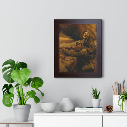 Death and the Soldier Framed Painting Poster