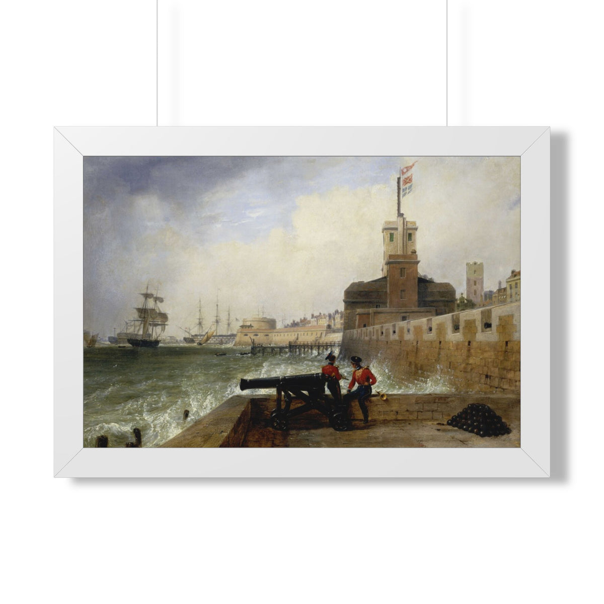 Semaphore at Portsmouth Framed Print | Edward William Cooke, 1836