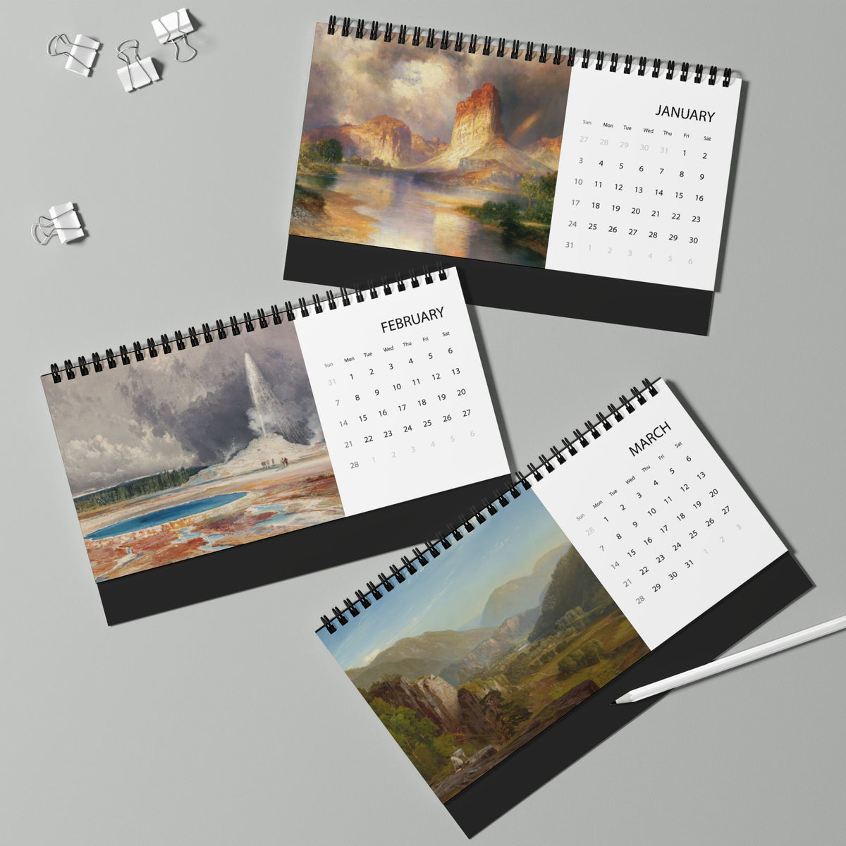 Thomas Moran 2027 Desktop Calendar