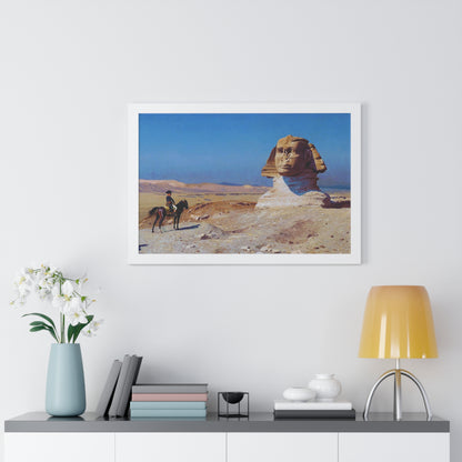 Napoleon Bonaparte in Egypt before a Sphinx Framed Painting Poster