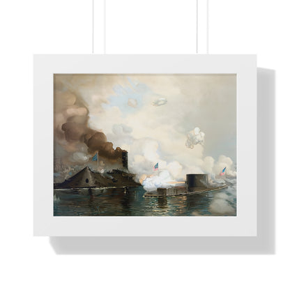 CSS Virginia vs USS Monitor | Civil War Ironclad Battle Poster
