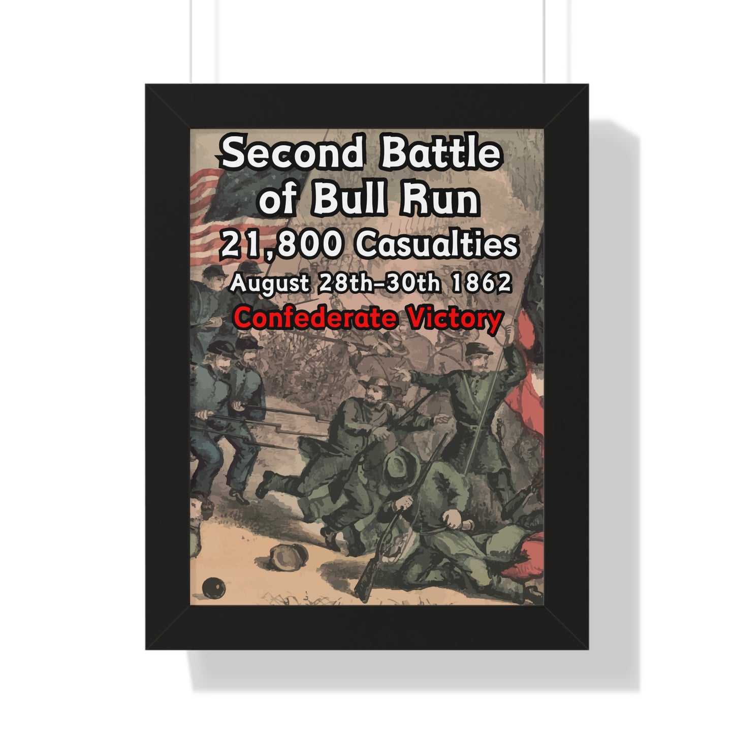 Historical Second Battle of Bull Run Framed Poster