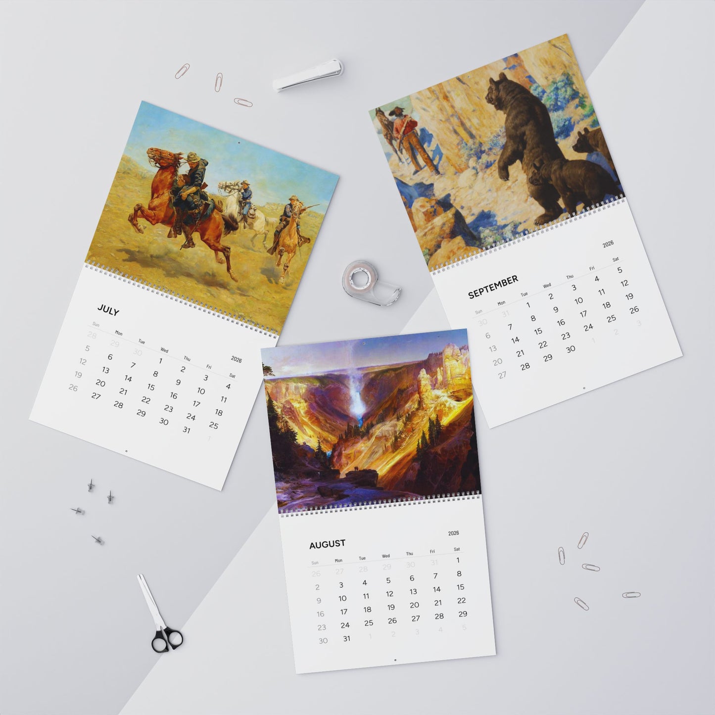 American Western Painting 2026 Calendar