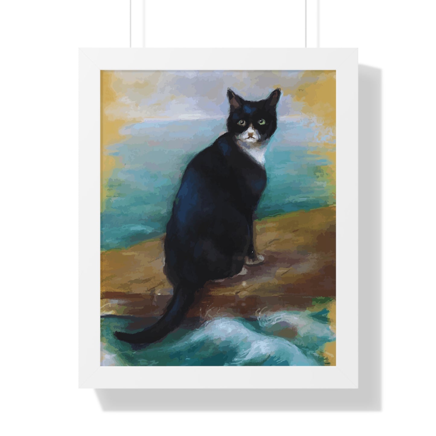 Bismarck Oskar Cat Framed Painting Poster