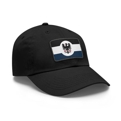 Prussian Blue Flag on a Leather Patch Hat