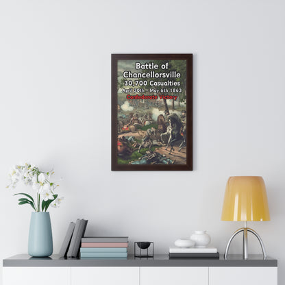 Gerahmtes Poster Historische Schlacht von Chancellorsville