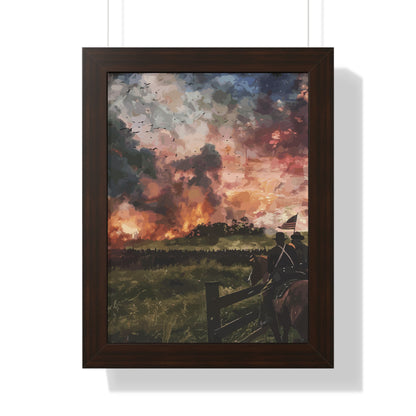 Historical Civil War Sunset Framed Poster