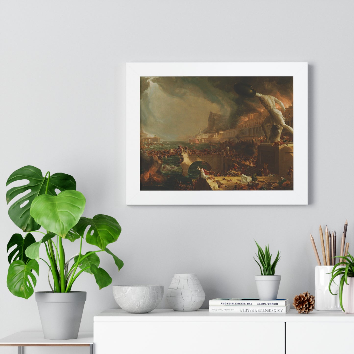 Destruction from The Course of Empire Framed Painting Poster