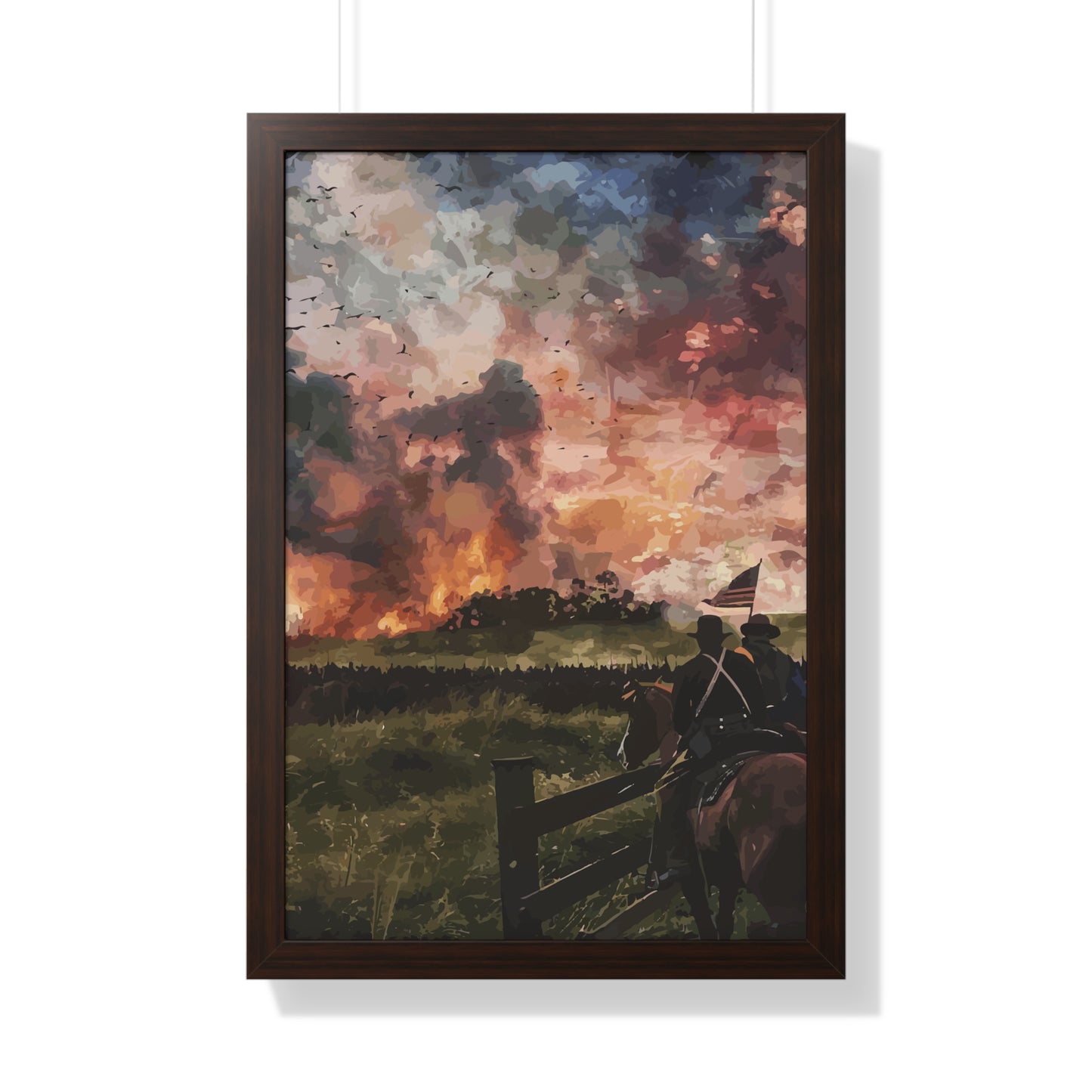 Historical Civil War Sunset Framed Poster