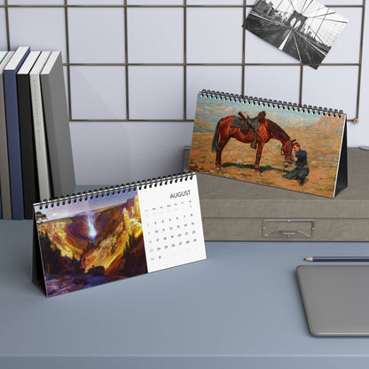 American Western Painting 2026 Desktop Calendar