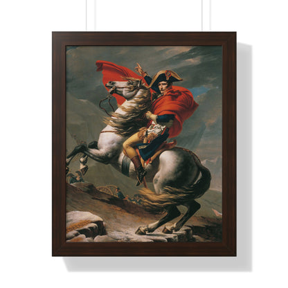 Historical Napoleon Bonaparte at the Great St. Bernard Mountain Alps Painting Poster