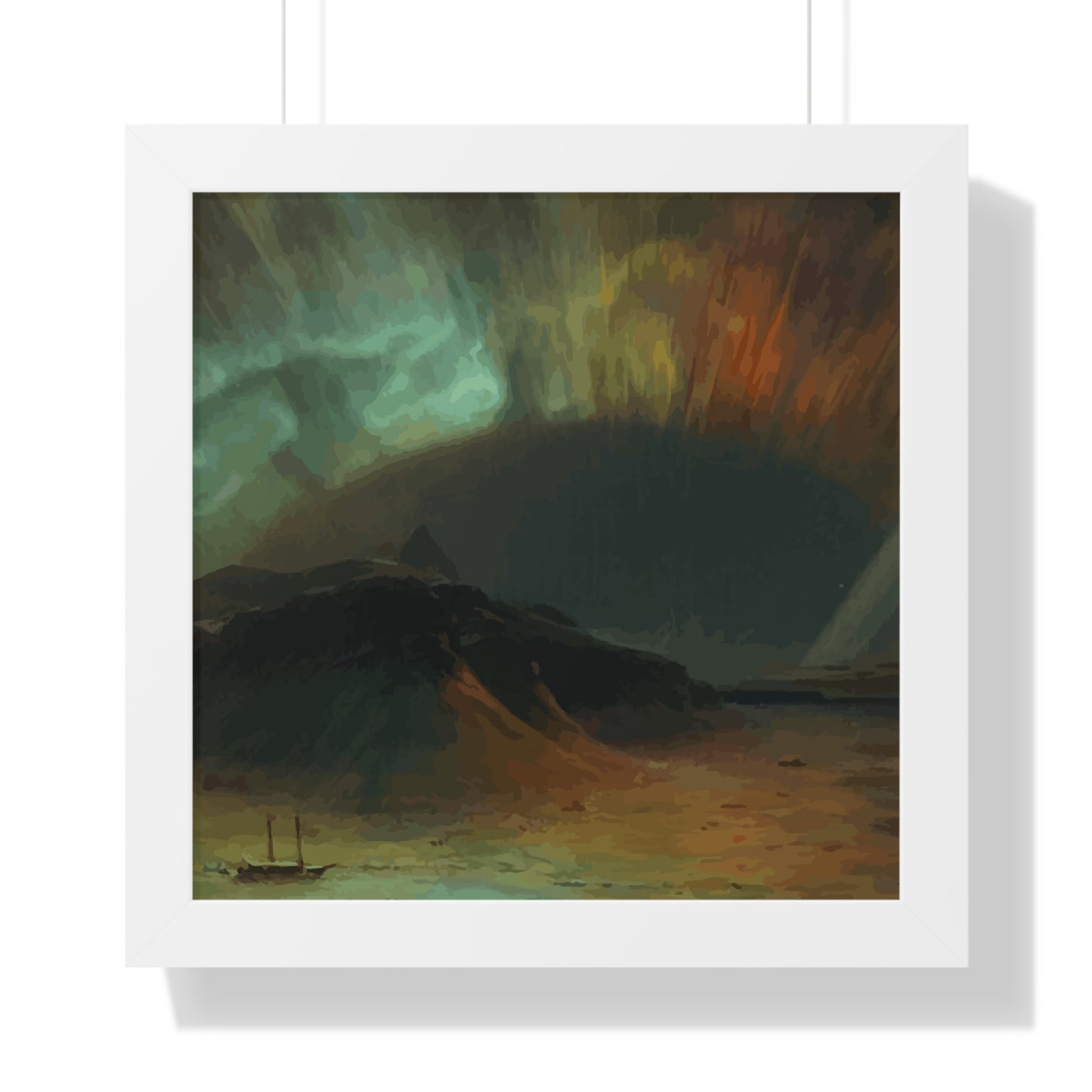 Historical Aurora Borealis Framed Painting Poster