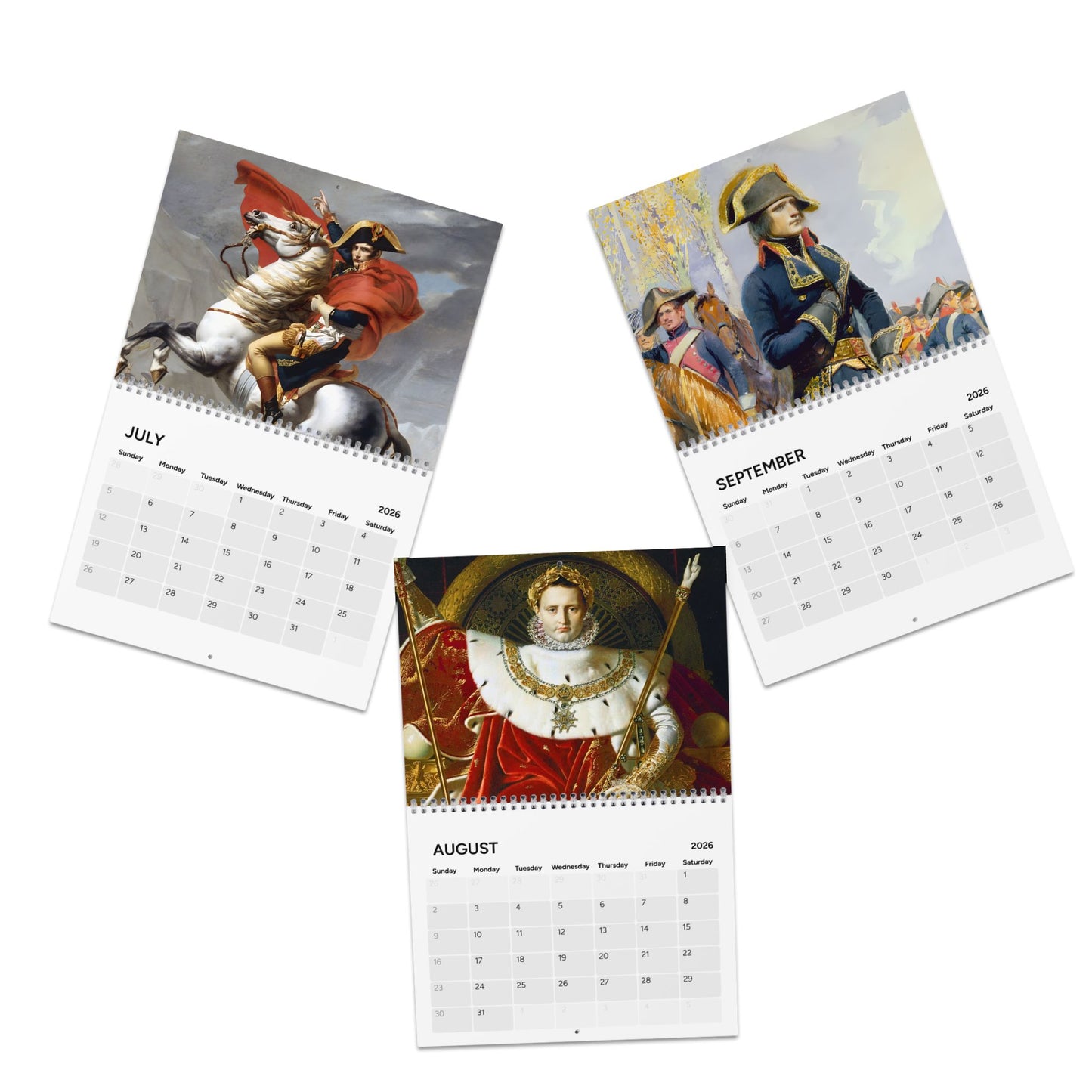 Napoleon Portrait 2026 (Grid Style) Calendar