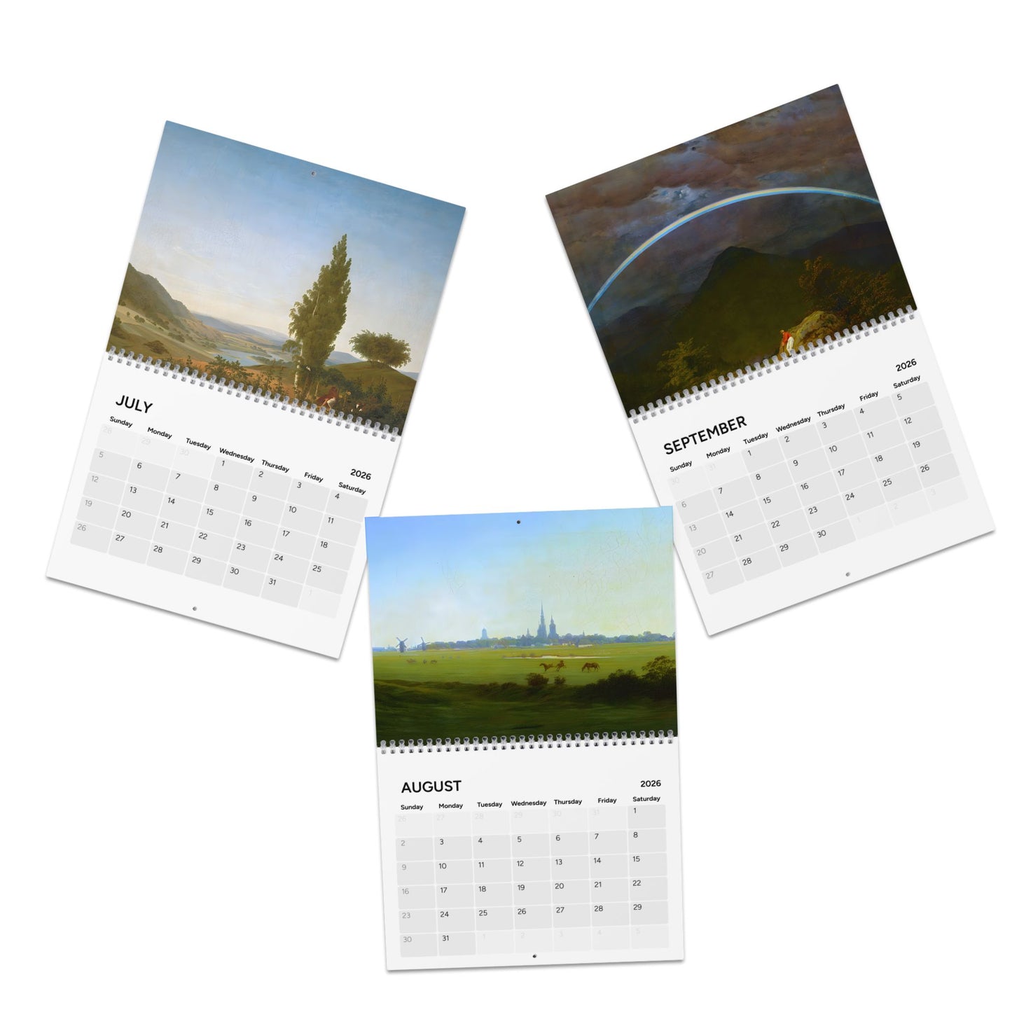 Caspar David Friedrich 2026 (Grid Style) Calendar