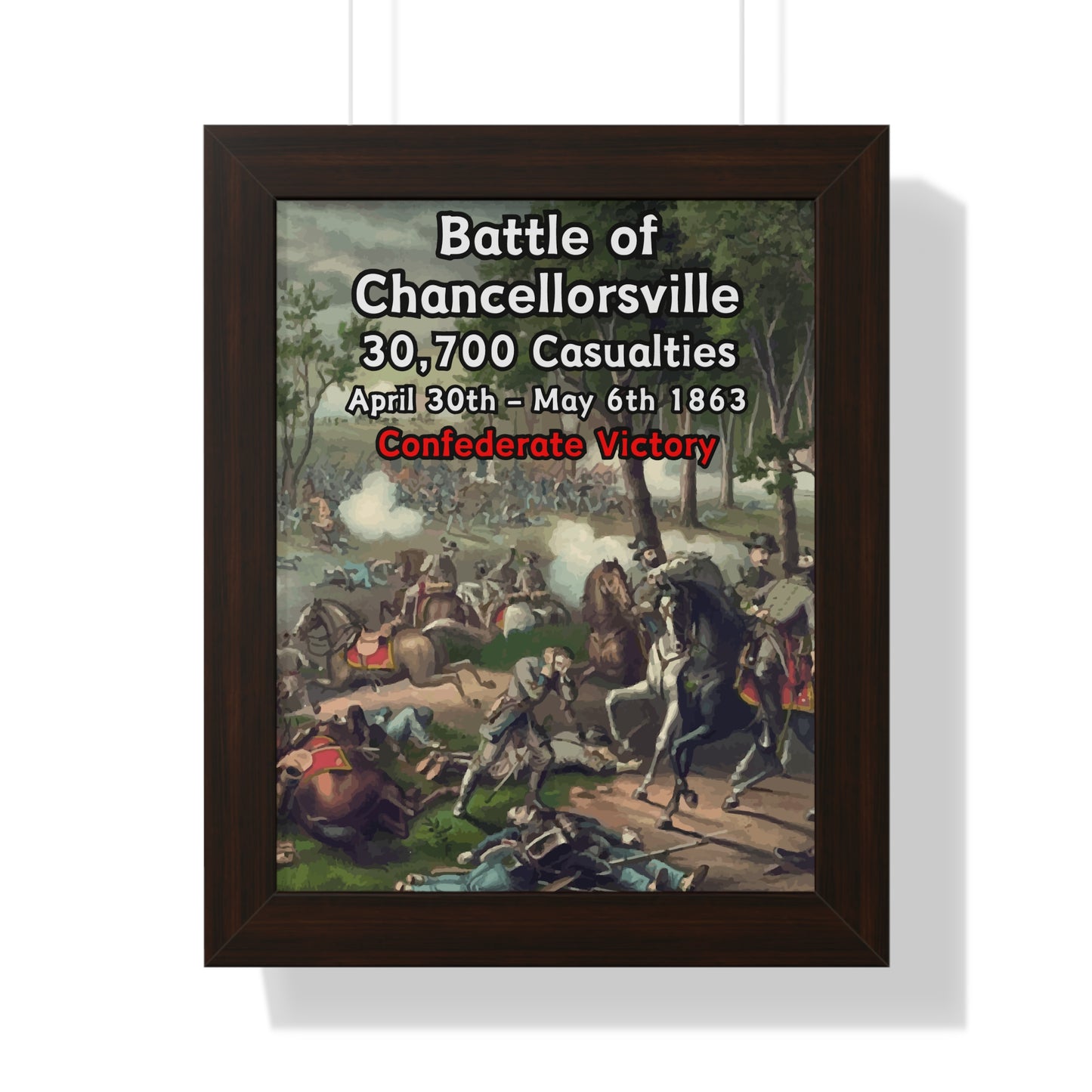 Gerahmtes Poster Historische Schlacht von Chancellorsville