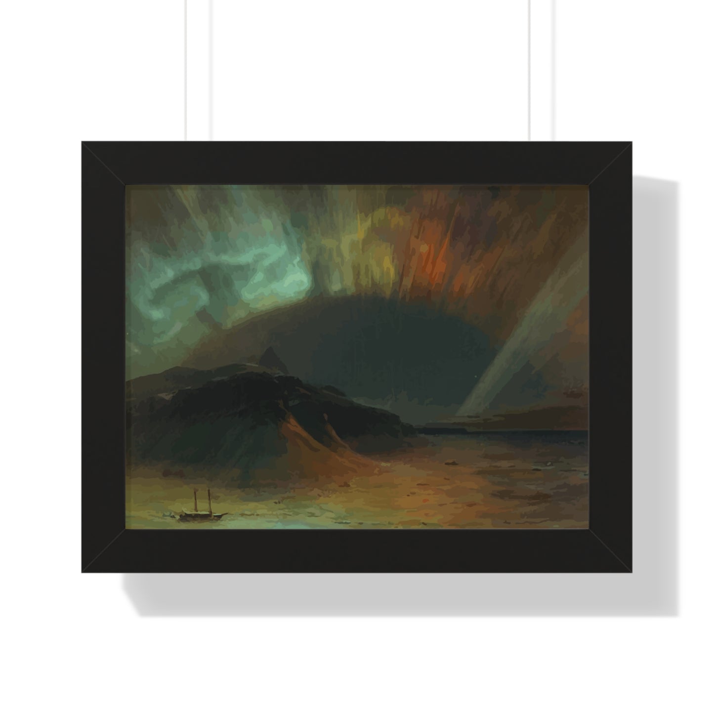 Historical Aurora Borealis Framed Painting Poster