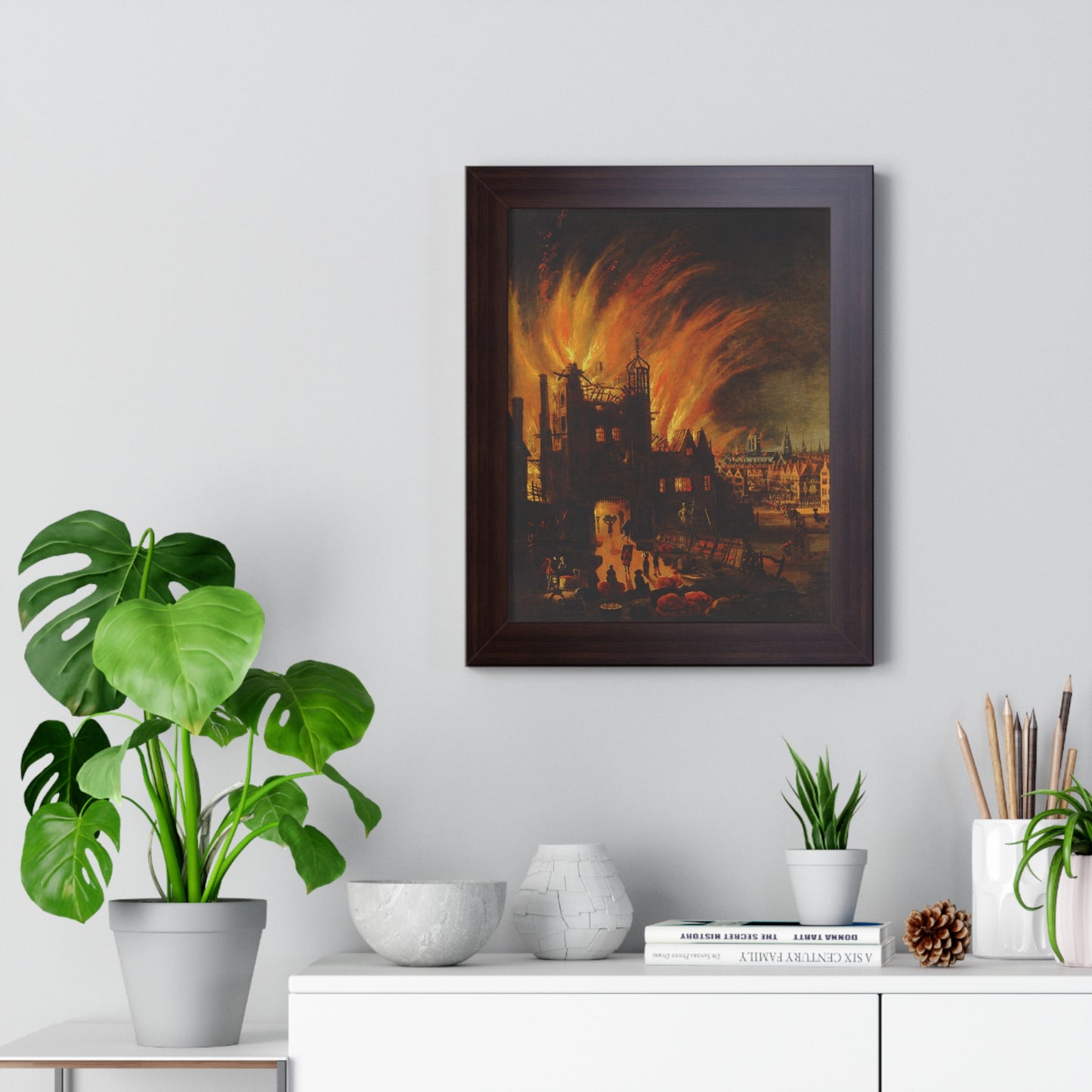 The Great London Fire Painting Poster