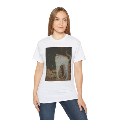 The White Cat Painting Unisex Ultra Cotton Shirt