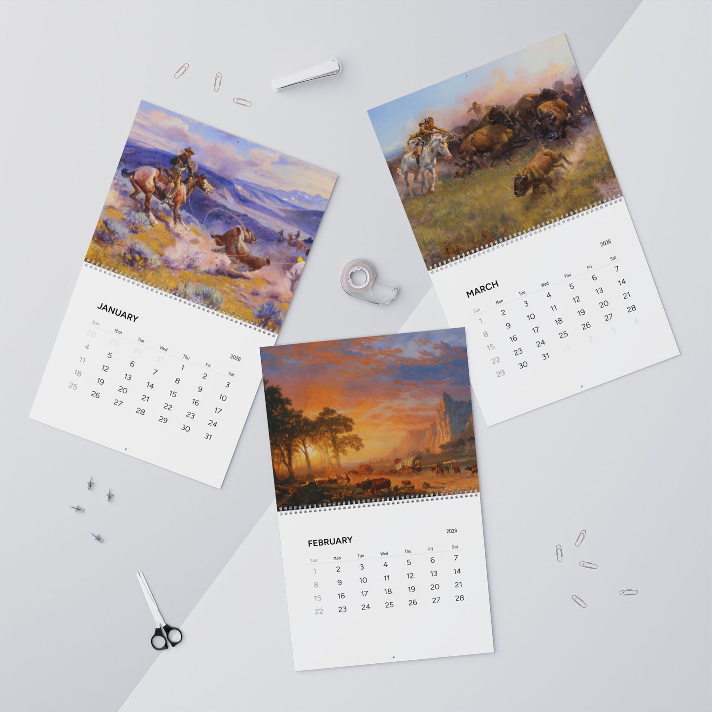 American Western Painting 2026 Calendar