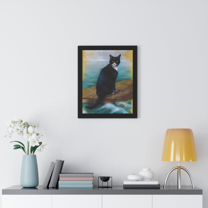 Bismarck Oskar Cat Framed Painting Poster