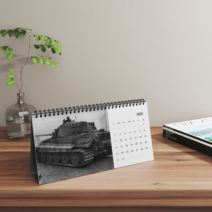 Vintage 2027 World War 2 Tank Desktop Calendar