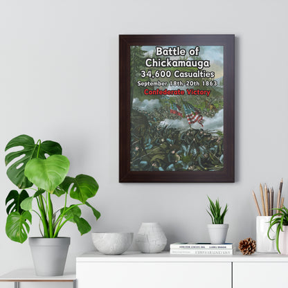 Gerahmtes Poster Historische Schlacht von Chickamauga