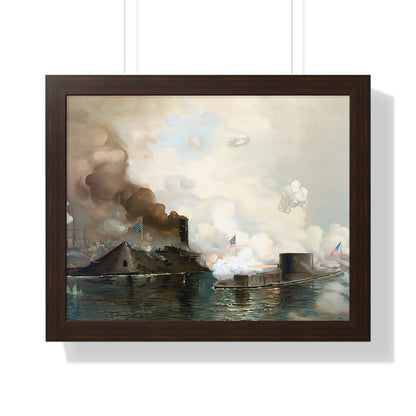 CSS Virginia vs USS Monitor | Civil War Ironclad Battle Poster