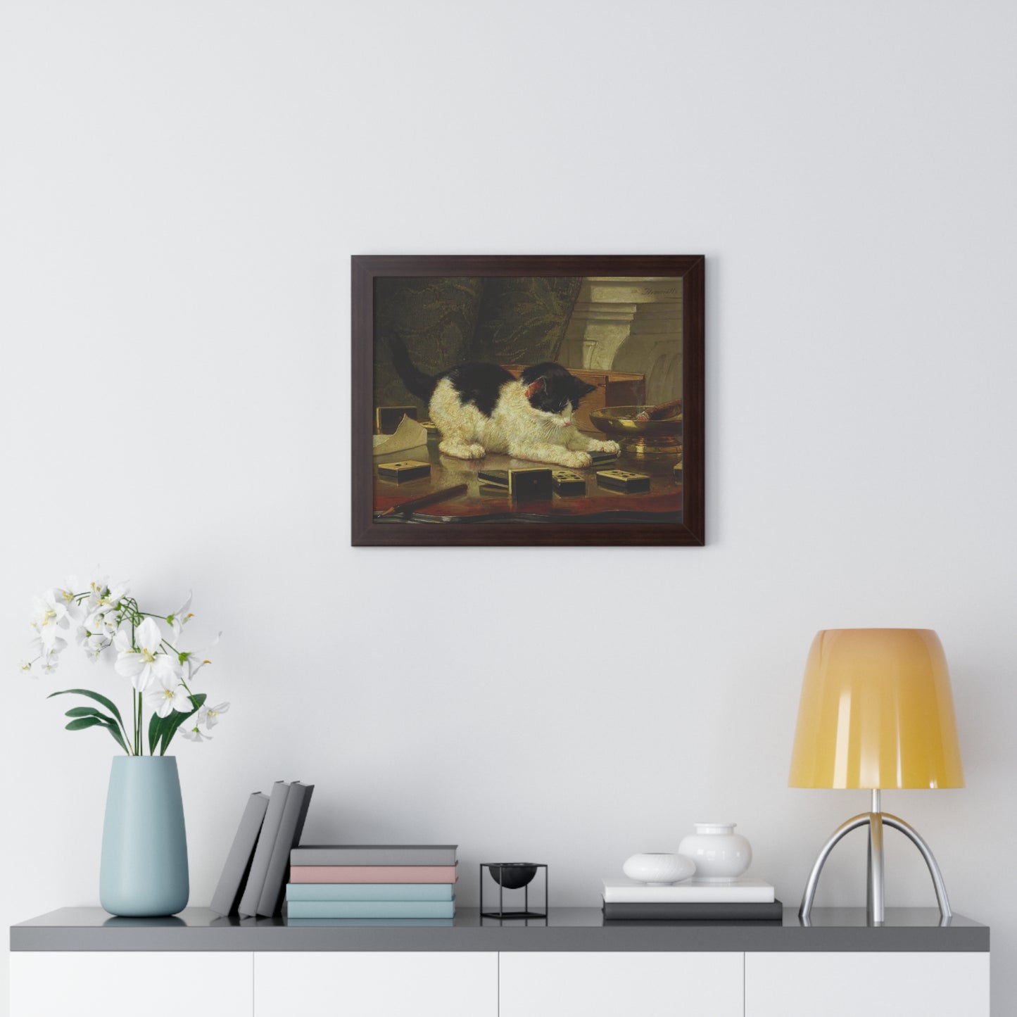 Kitten's Game Framed Painting Poster