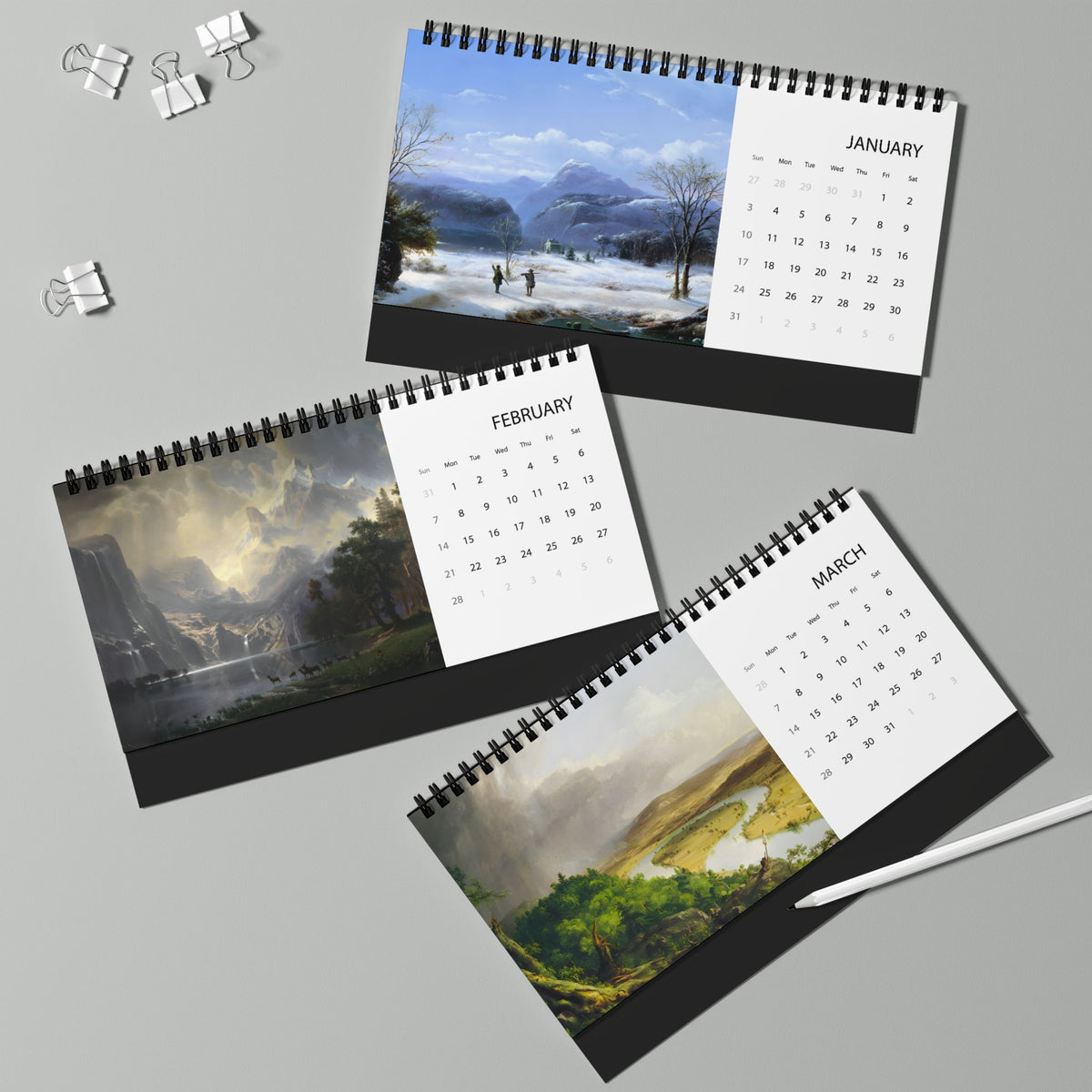 2027 American Landscape Desktop Calendar