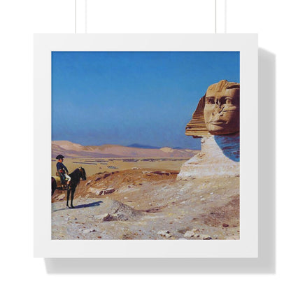 Napoleon Bonaparte in Egypt before a Sphinx Framed Painting Poster