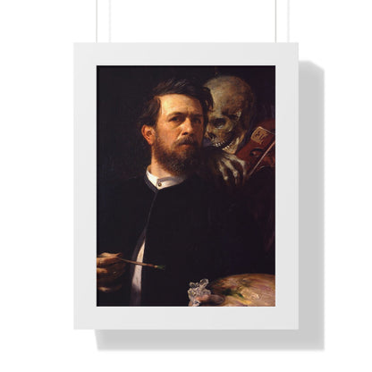 Self-Portrait with Death Playing the Fiddle Painting Poster