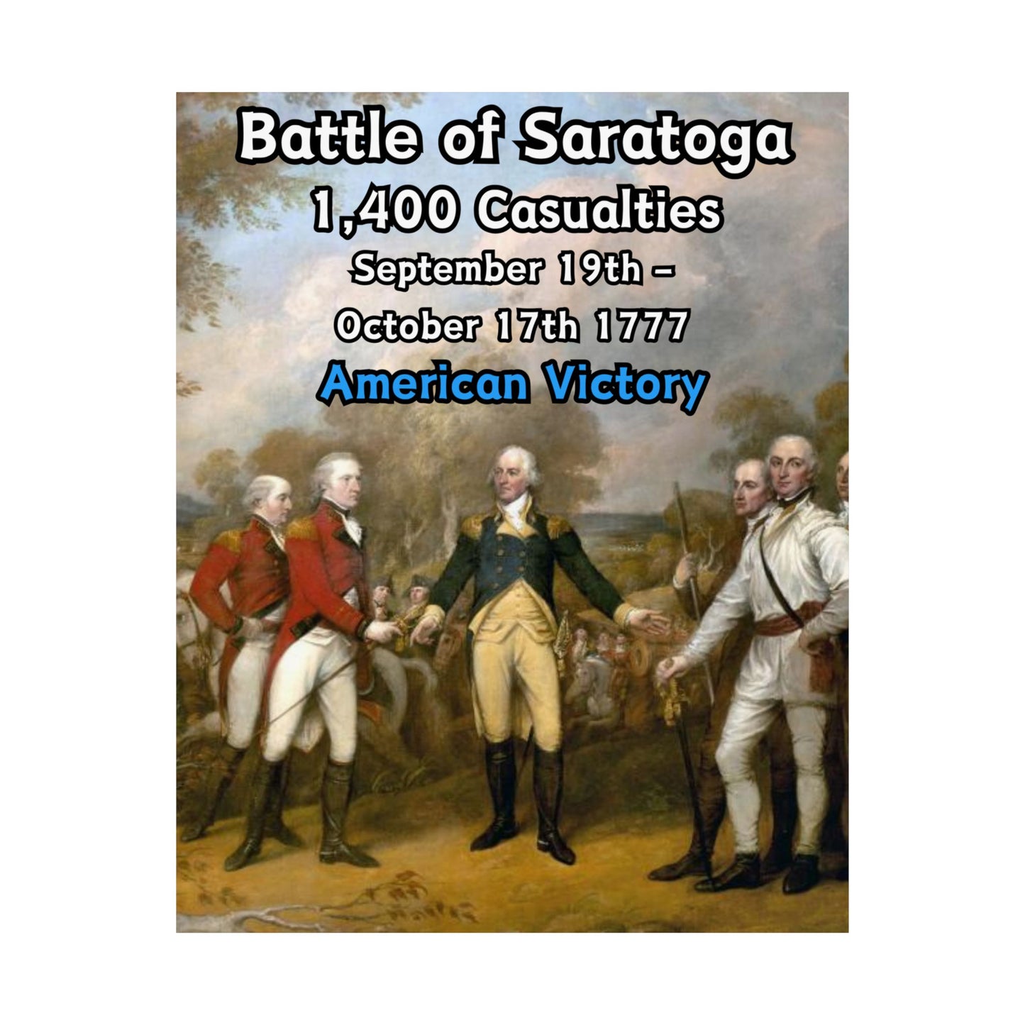 Battle of Saratoga Vertical Matte Poster