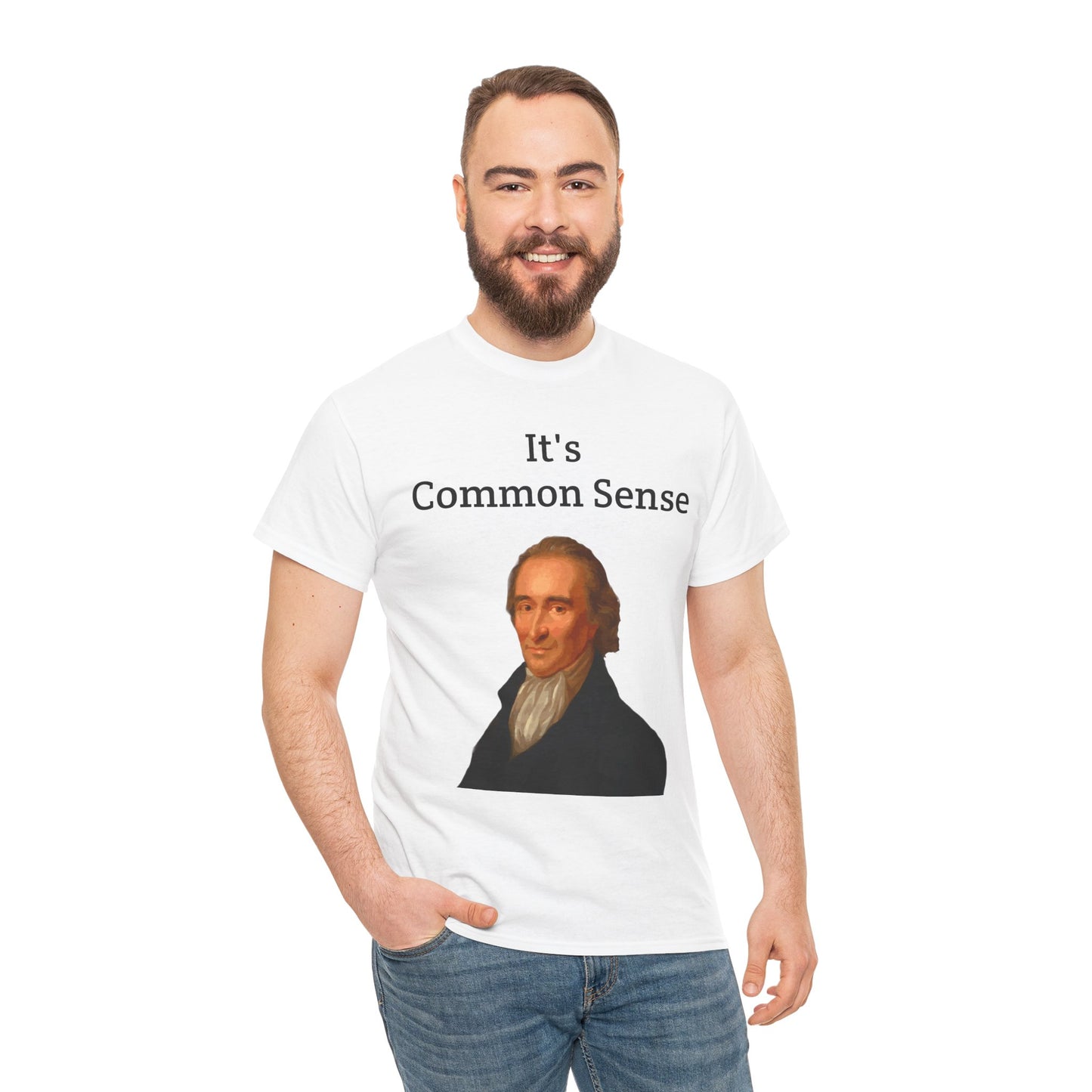 It's Common Sense Thomas Paine History Unisex Heavy Cotton T-Shirt