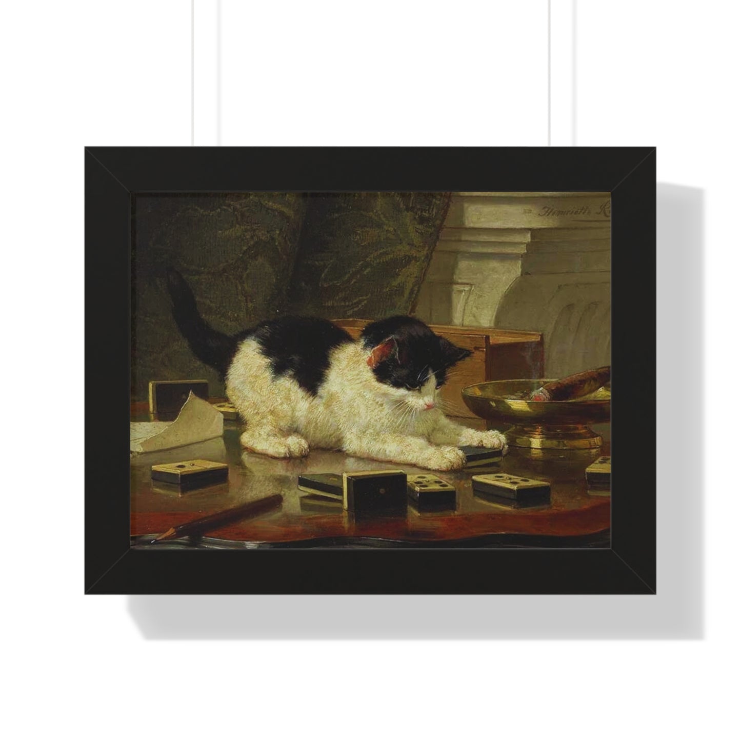 Kitten's Game Framed Painting Poster