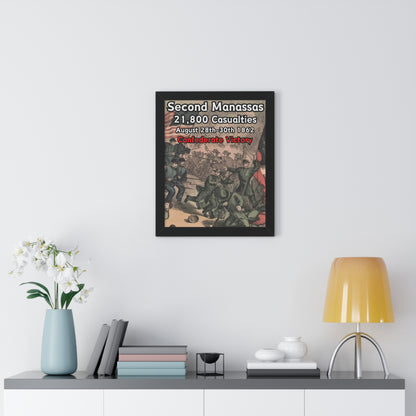 Historical Battle of Second Manassas Framed Poster